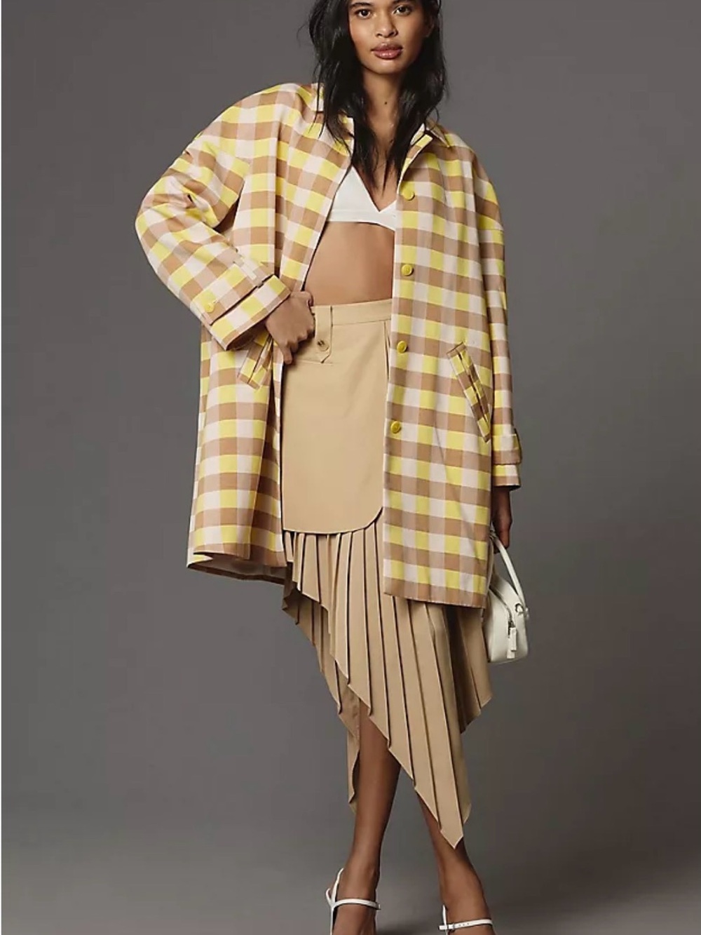 Maeve Gingham Swing Jacket Anthropologie Small